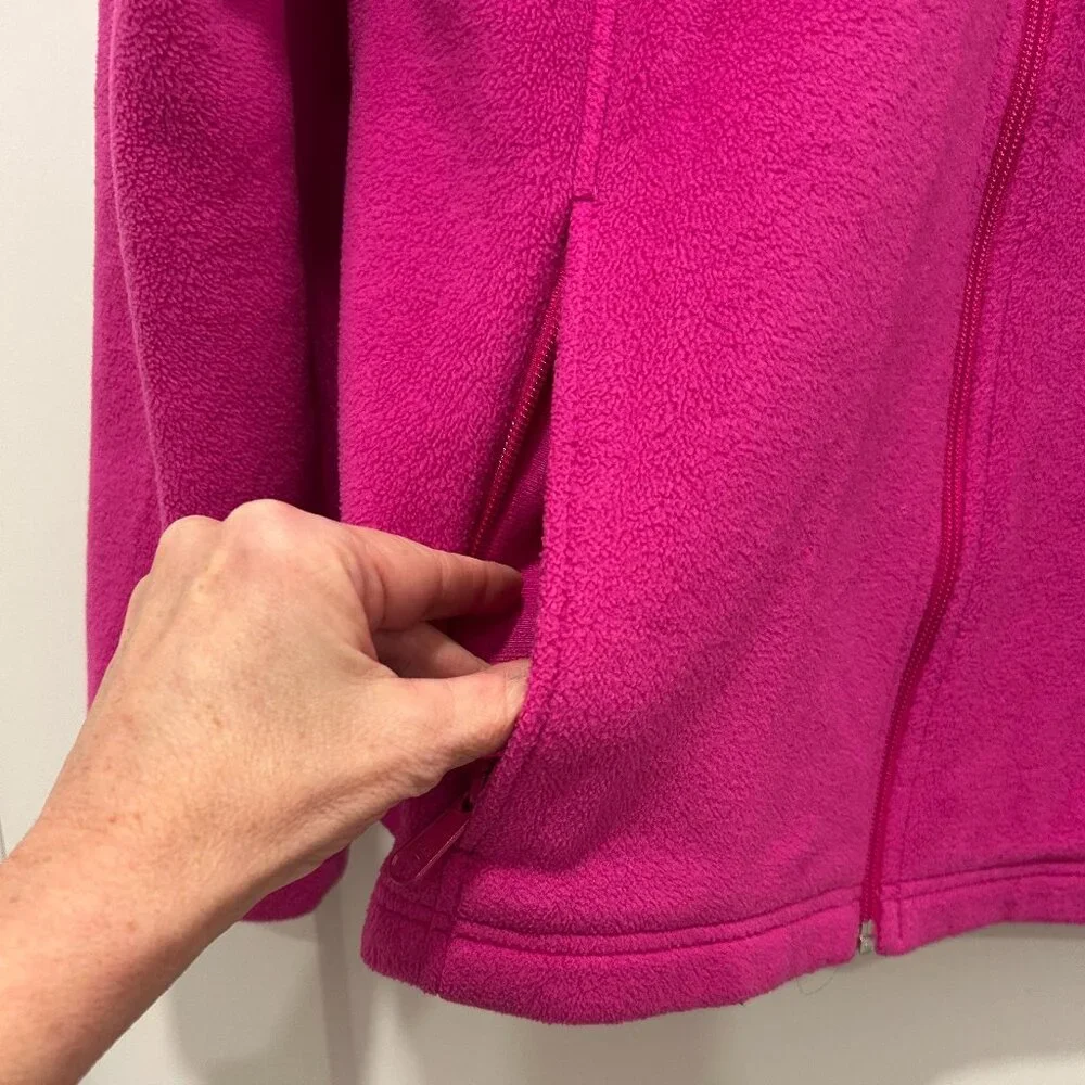 COLUMBIA full-zip pink magenta fleece jacket (girl's XL/18-20)
